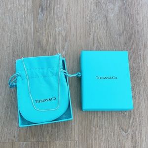 Tiffany & co sterling silver beaded chain in 18 inches